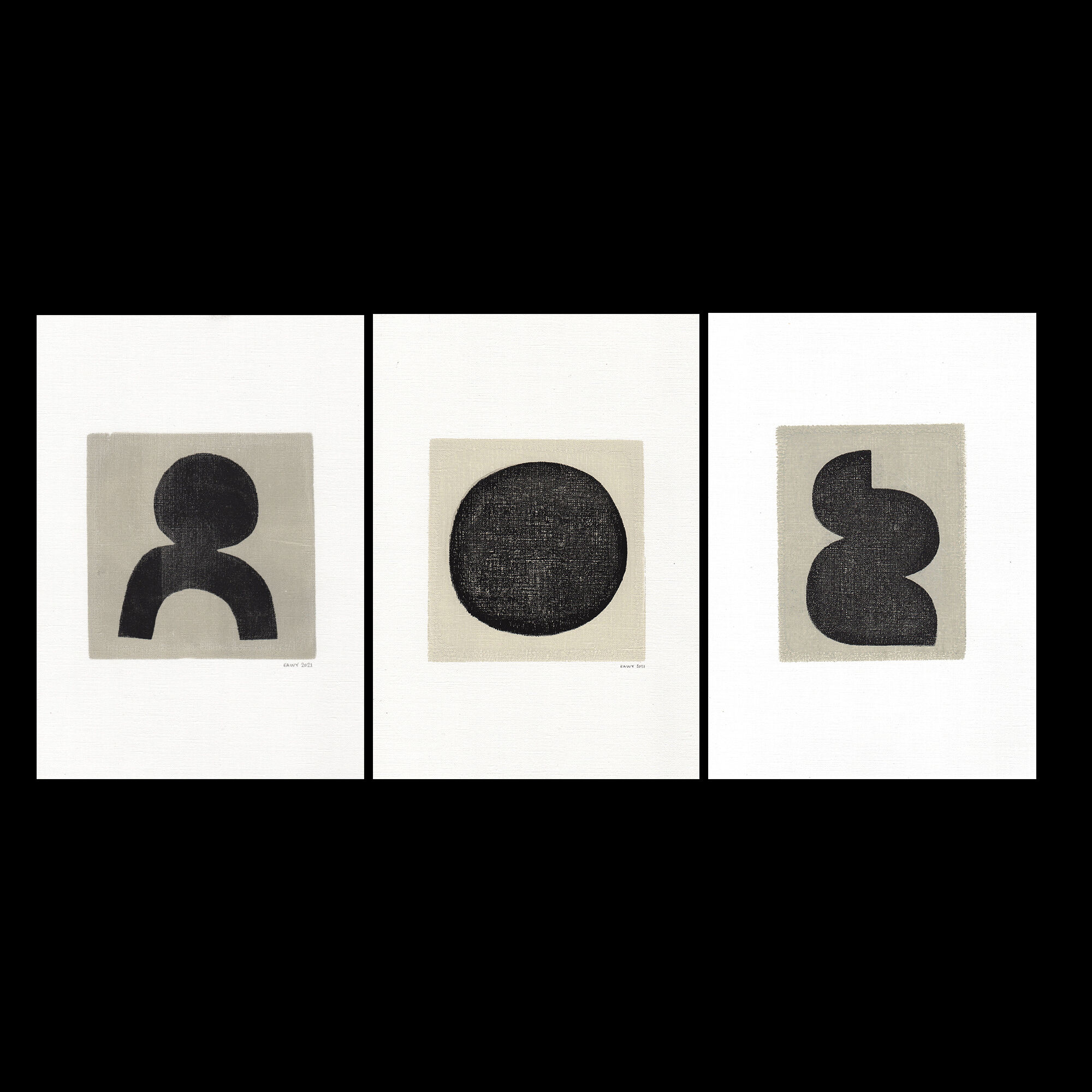 3 paintings 21x30 illustration m490 m533 m418 signed eawy