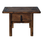 Haibei - Table de chevet chinoise en orme ancien n°1