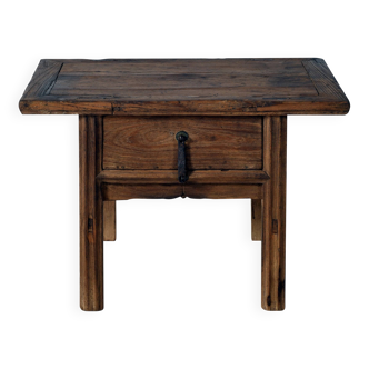Haibei - Chinese bedside table in ancient elm no. 1