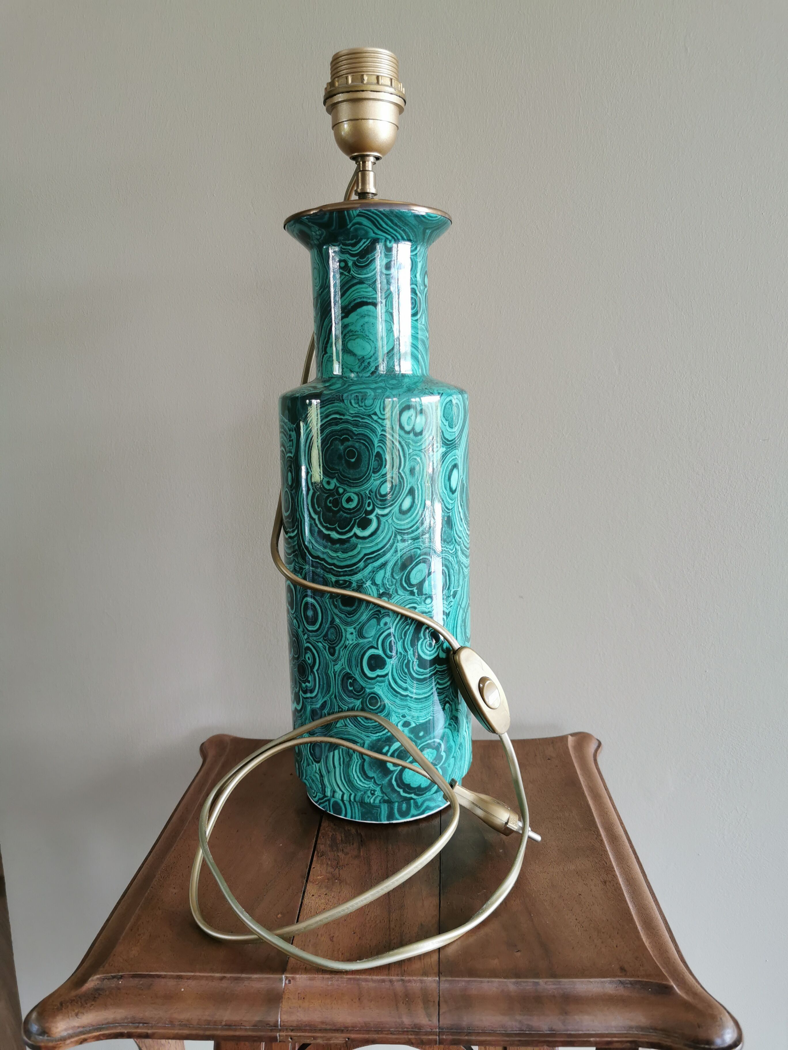 Malachite vintage decoration lamp foot
