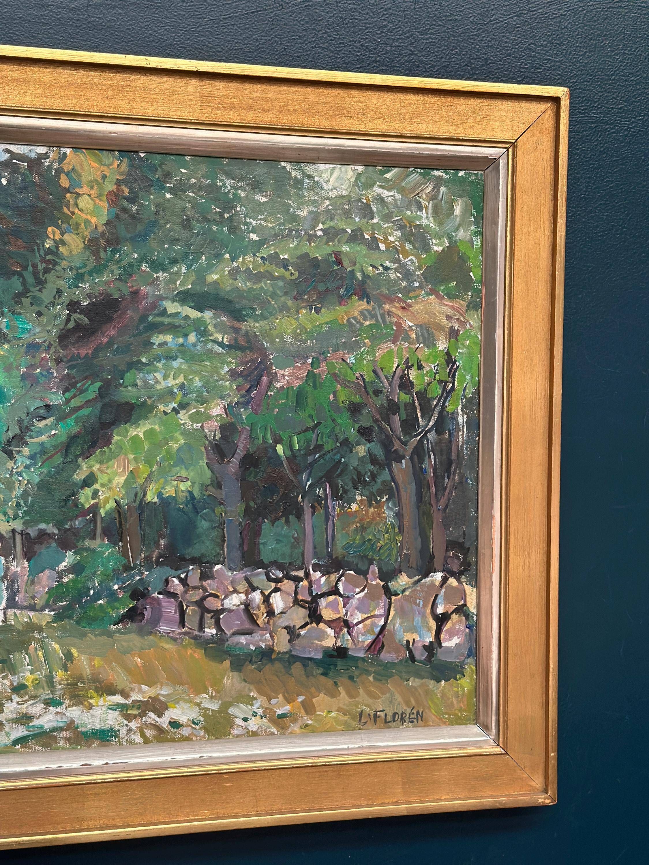 Large Original Swedish Oil on Canvas – “Stenmuren, from Grönet, Brantevik”