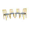 Set of 4 chairs Czechoslovak vintage produced by Up Závody 1970