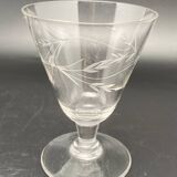 Verres à eau avec motif ciselés (épis de blé)