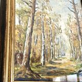 Oil on canvas, glazed wooden frame