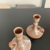 Pair vintage ceramic candlesticks