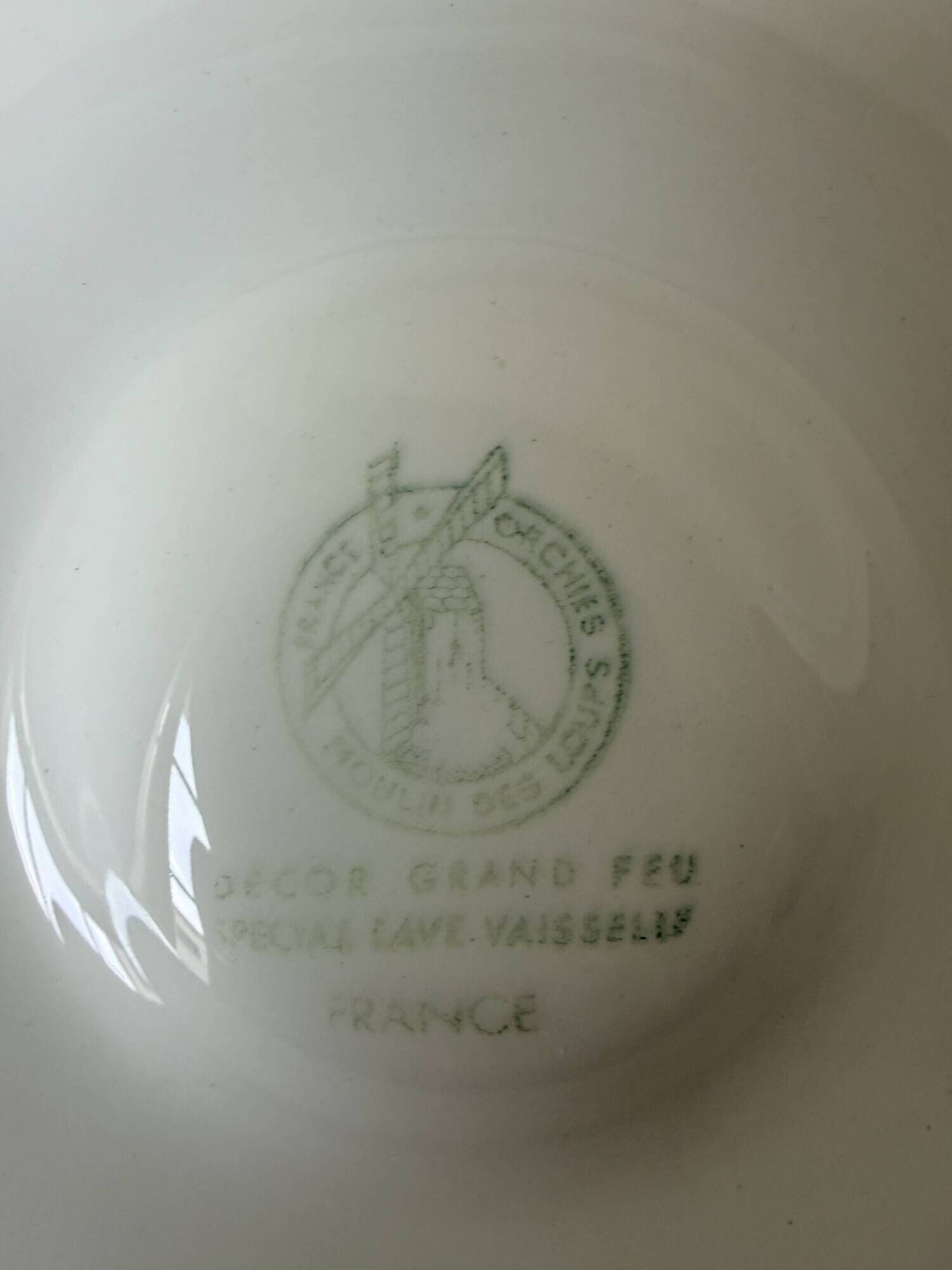 4 vintage oyster plates Moulin des Loups in porcelain 2106172