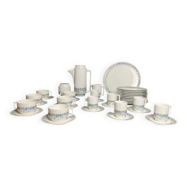 Service à café thé dessert porcelaine Limoges Jammet-Seignolle XXème