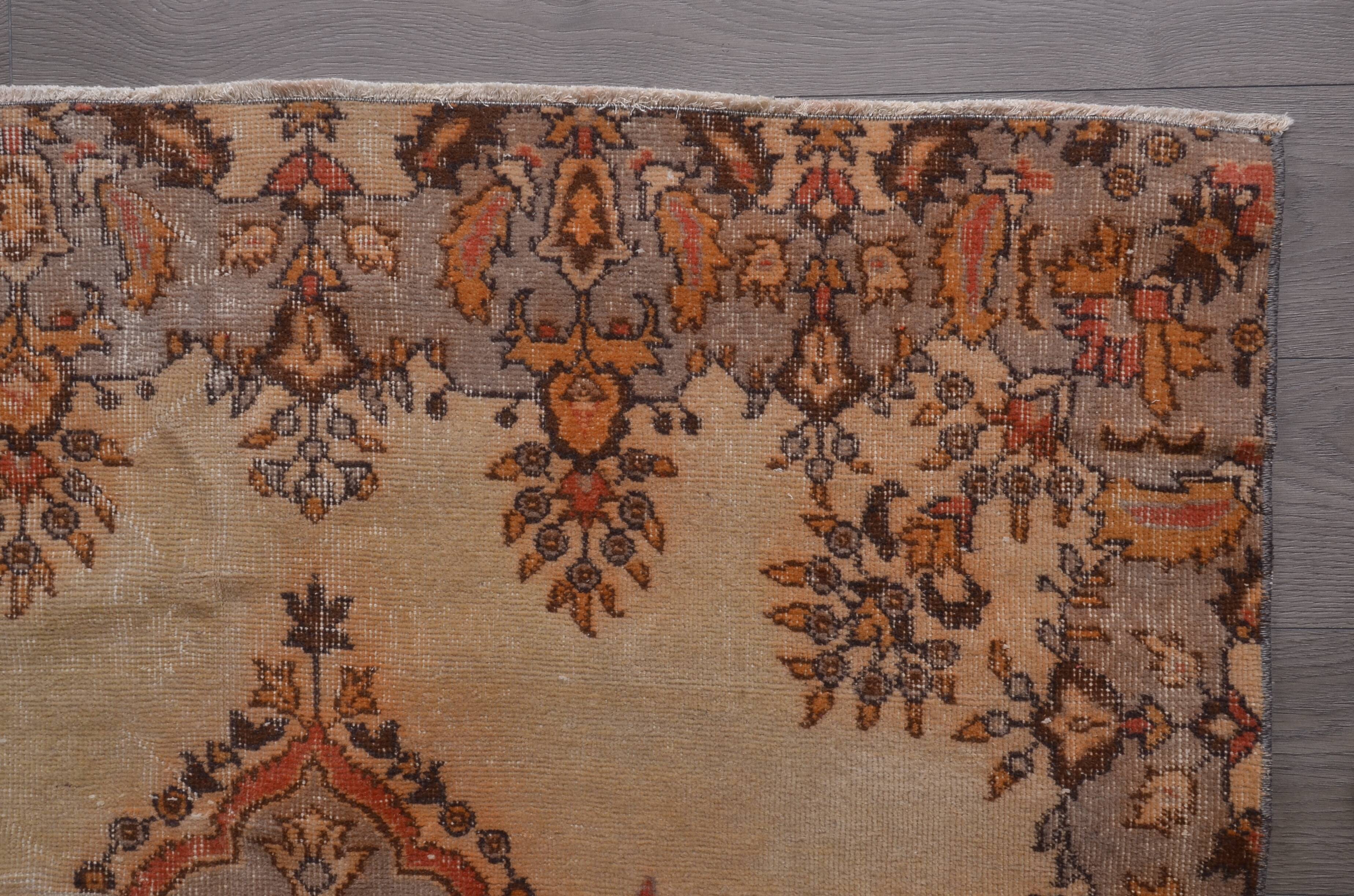 Turkish Vintage Oushak Rug sku c 183