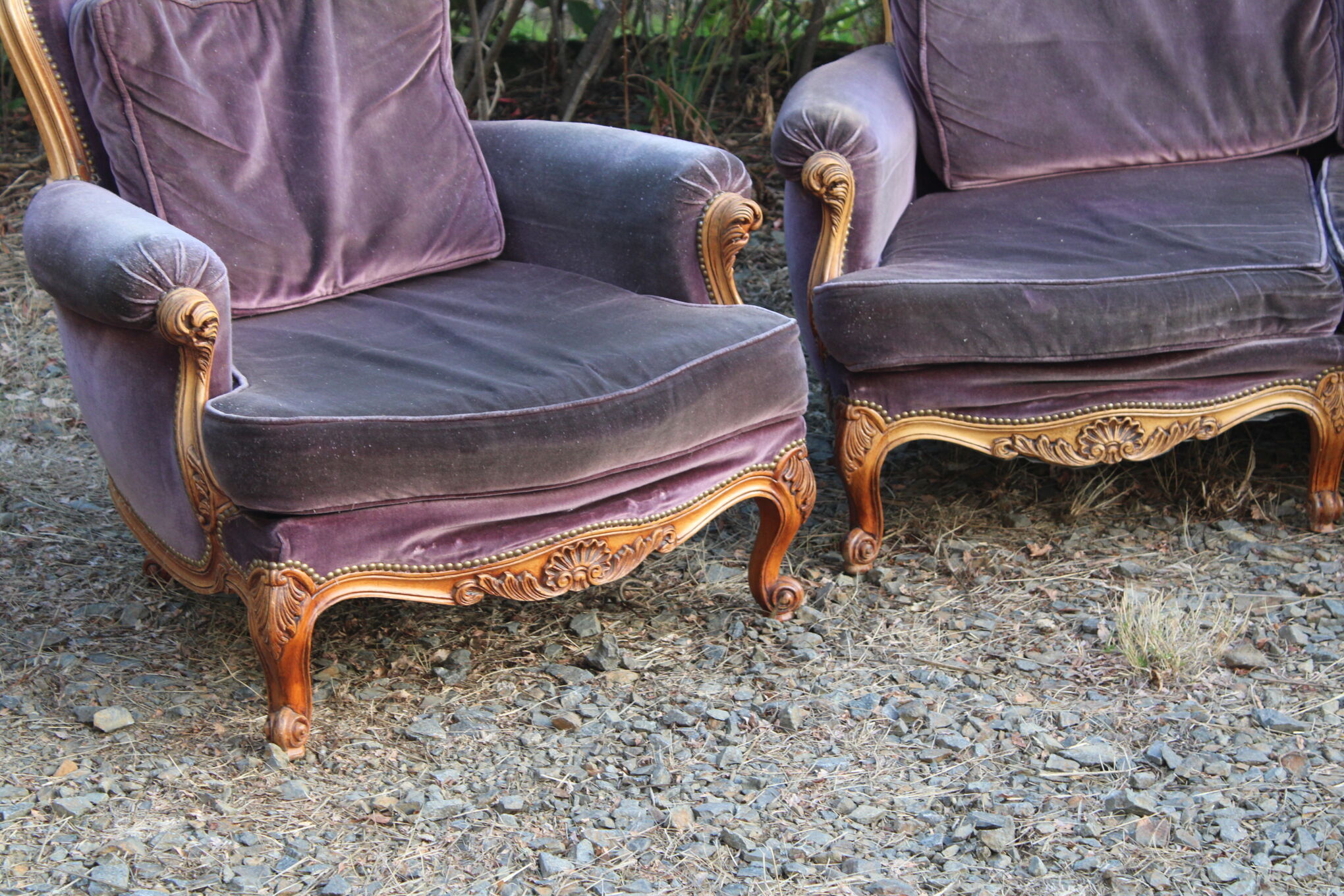 Two voltaire armchairs