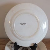 3 plates with hors d'oeuvre in Terre de Fer HB Choisy bird decoration