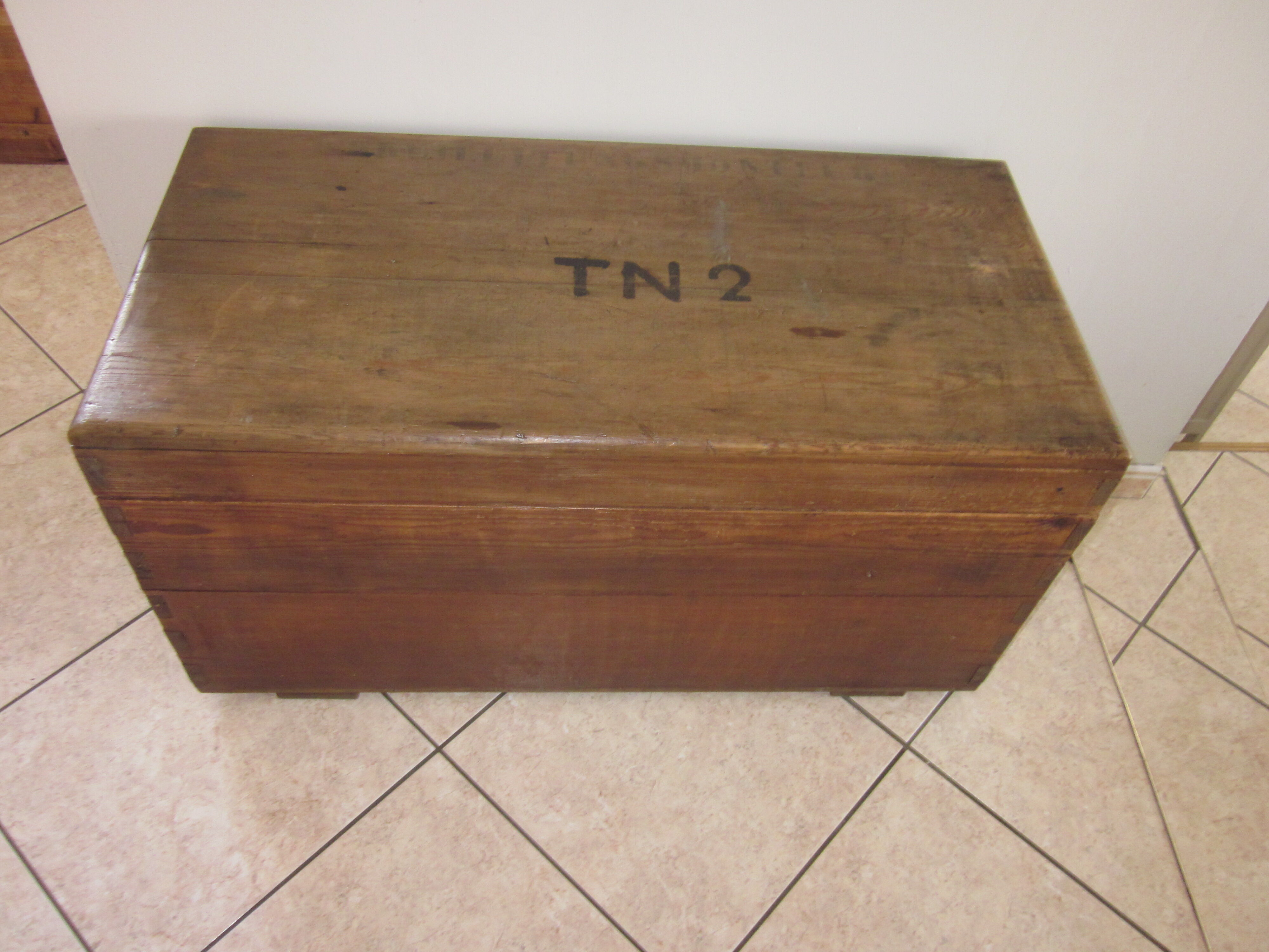 Old solid wooden chest