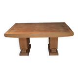 Table chêne moderniste cubique art déco 1940