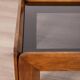 Table vintage années 70 en bois et verre design afra e tobia scarpa