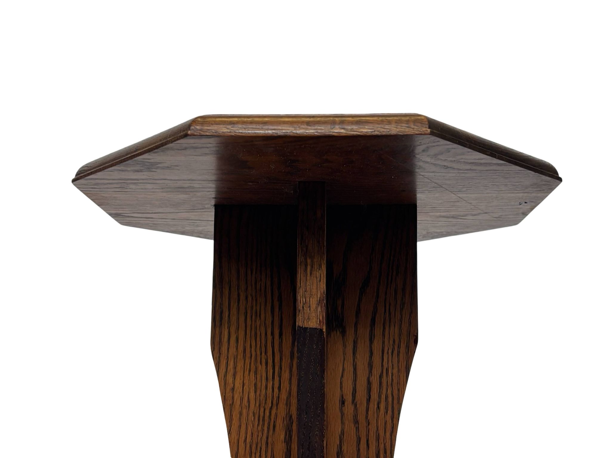 Vintage Plant Stand Side Table Oak Design minimalist