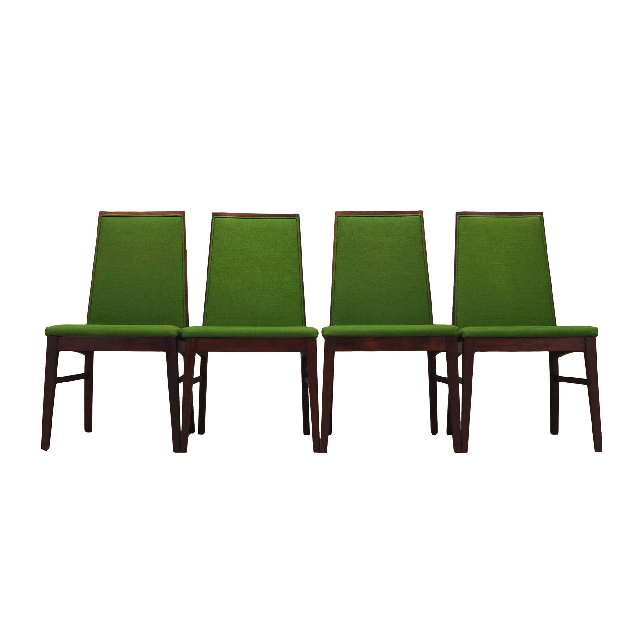 Ensemble de quatre chaises en palissandre, design danois, années 1970, fabricant : Dyrlund