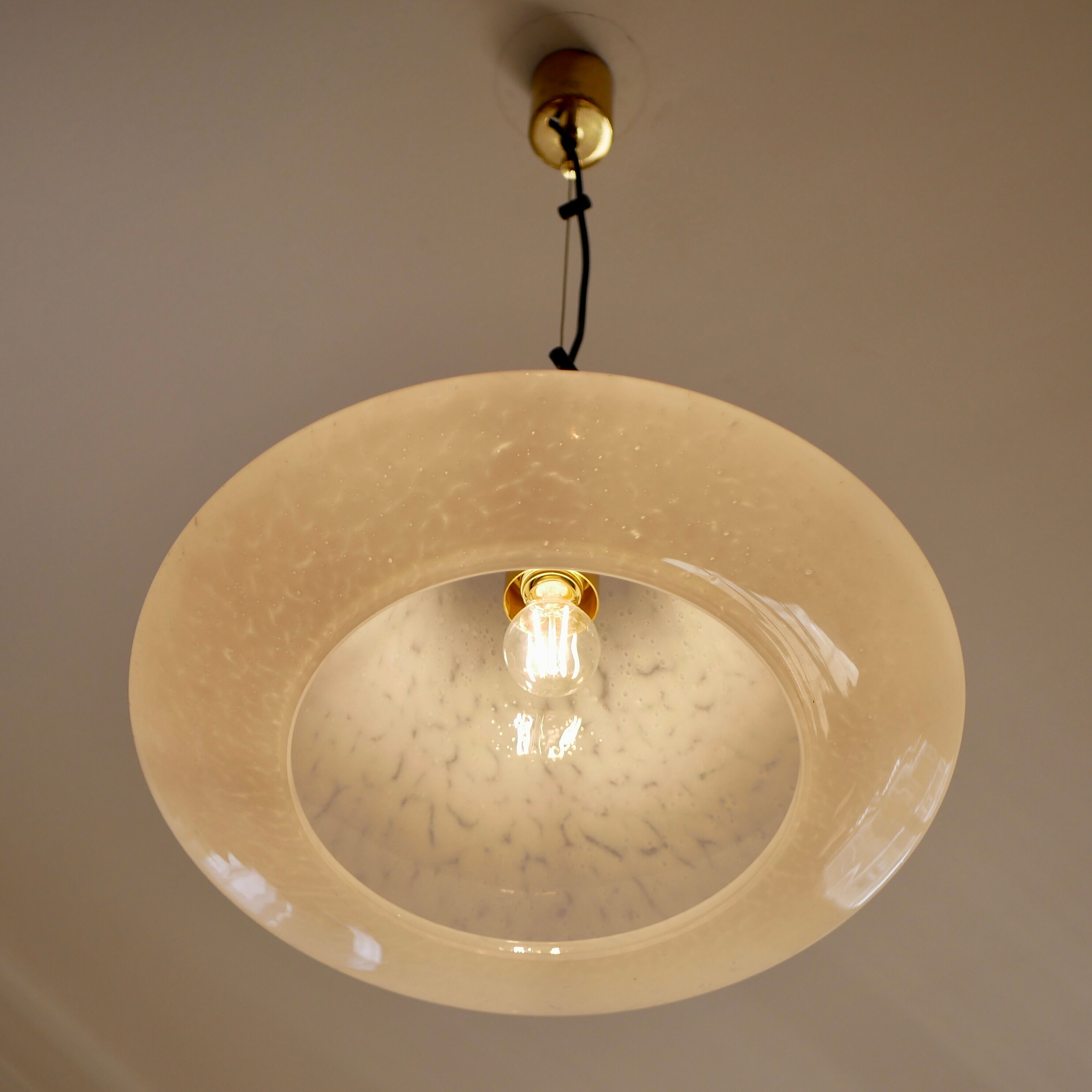 Hanging lamp bell in Murano glass