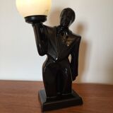Coffee boy porcelain lamp 1980