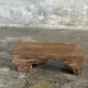 Small stool, accent stool in solid blond teak wabi-sabi L30 W8.5 H6.