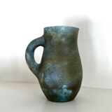 Blue ceramic pitcher Les 2 Potiers (Michelle and Jacques SERRES)