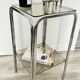Antique vintage smoked glass side table / end table