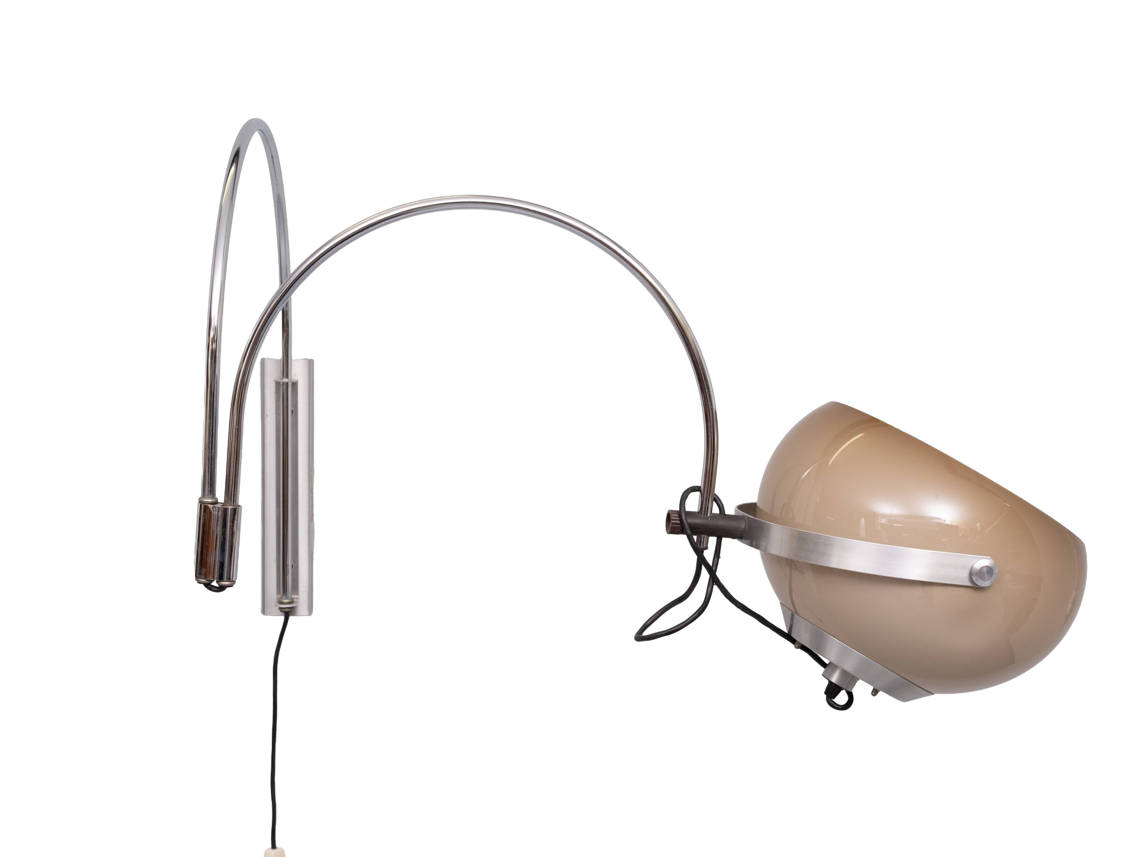 Dijkstra double arc Space Ace wall lamp 1970s