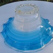 Coupe en verre soufflé filigrané Murano