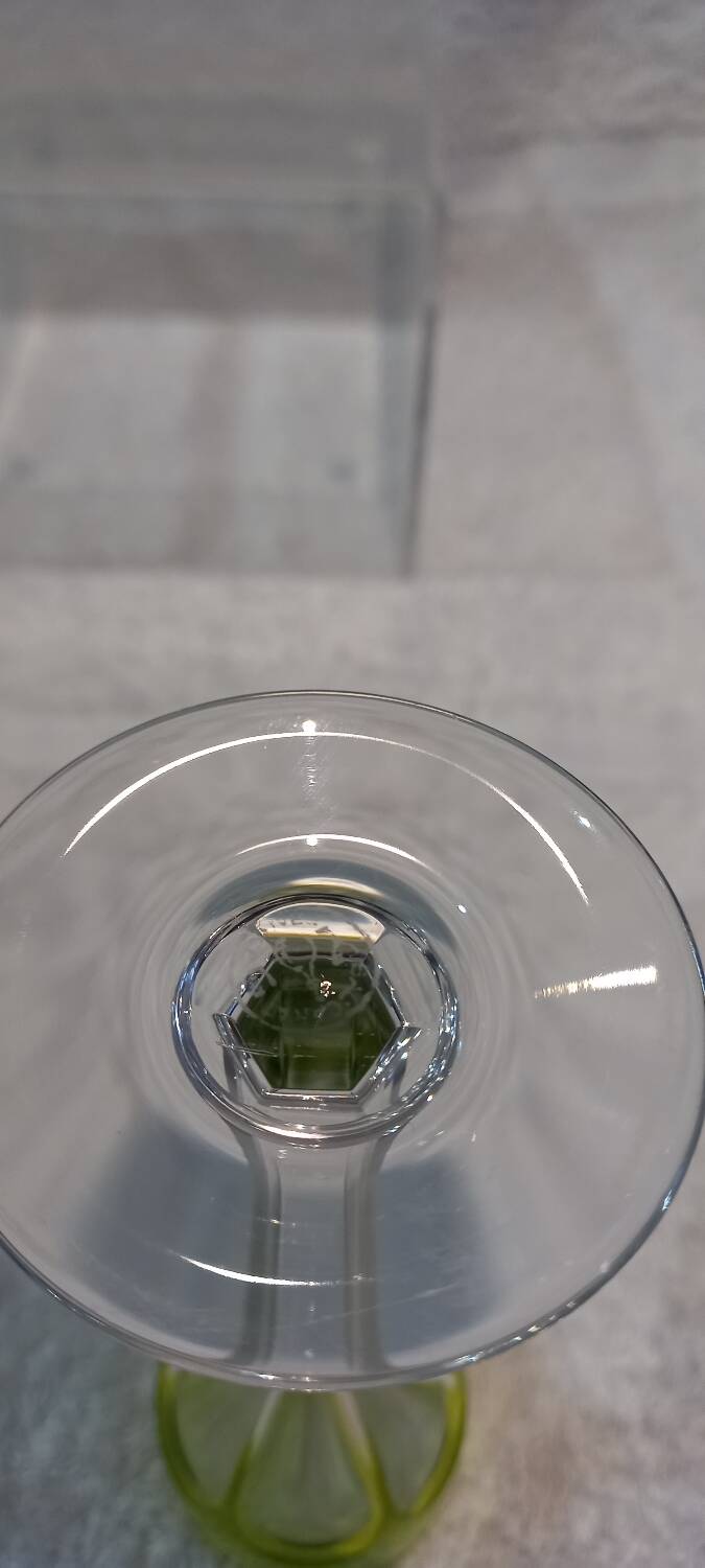 Baccarat Genova Double Chartreuse Green Crystal Liqueur Glass
