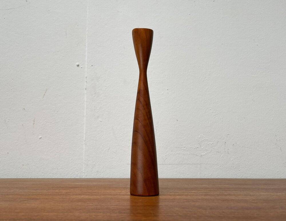 Mid-Century Danish Teak Tulip Candle Holder, 1960s