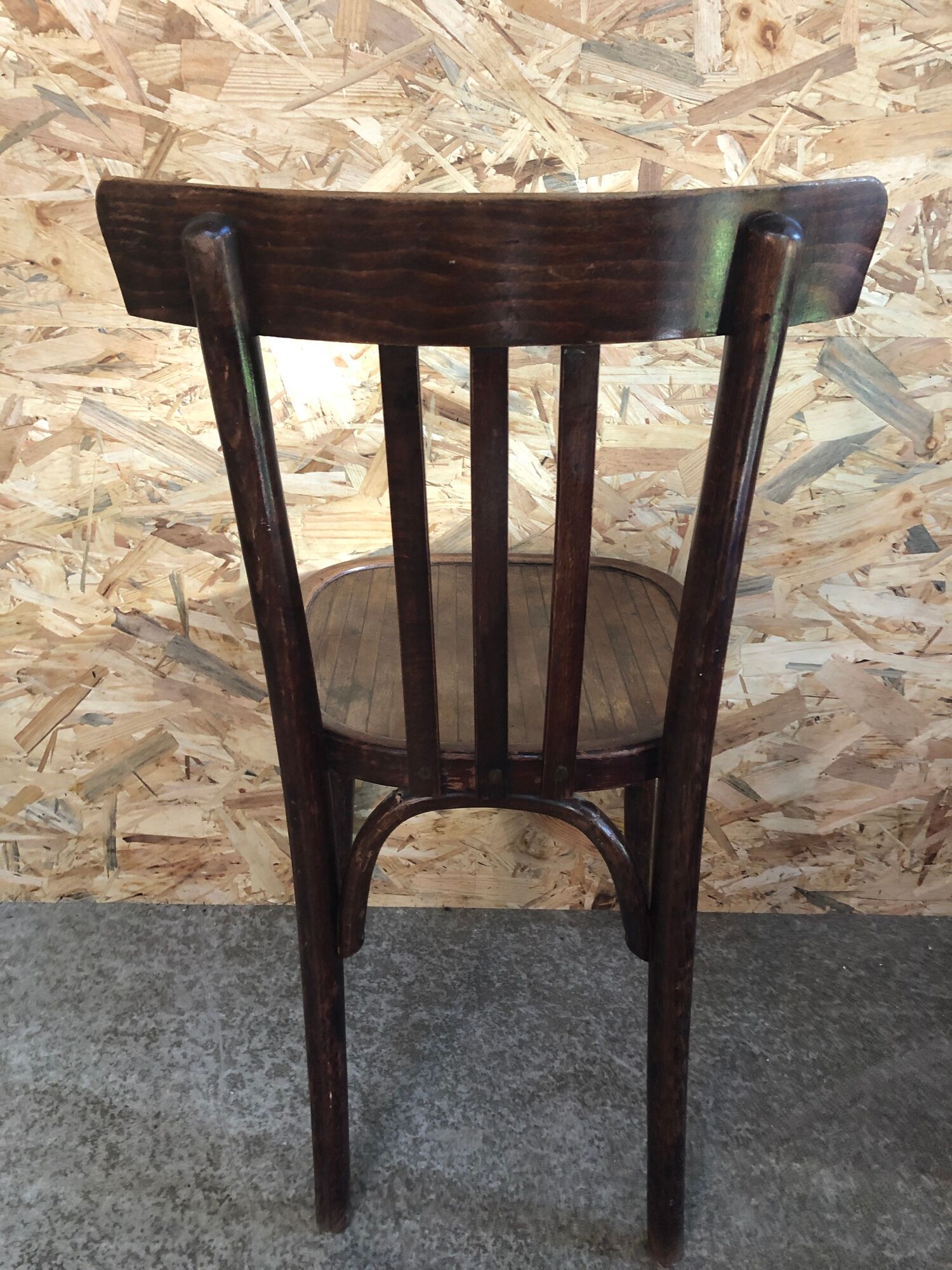 Old Chair Bistro Dark Curved Wood 70s Vintage