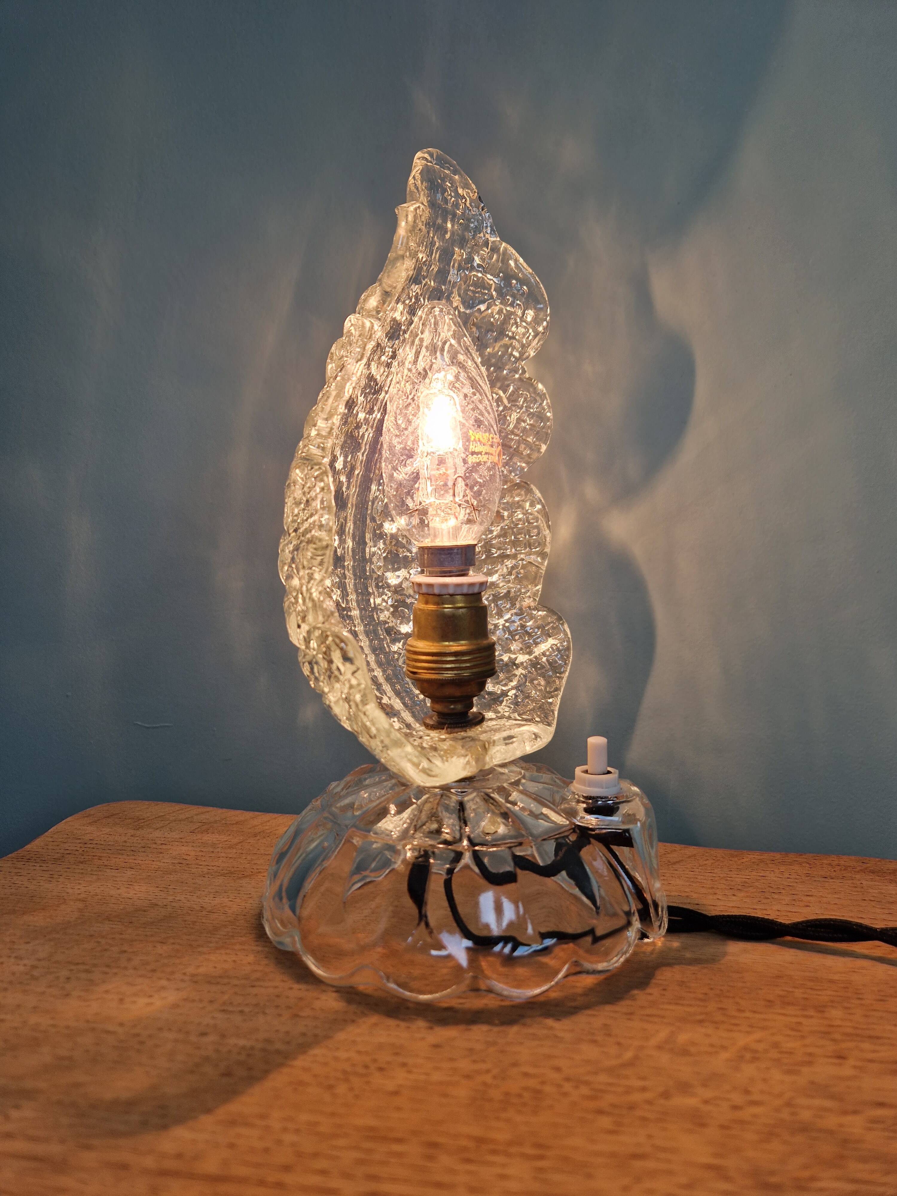 Murano glass table lamp, Barovier & Toso, 1950s