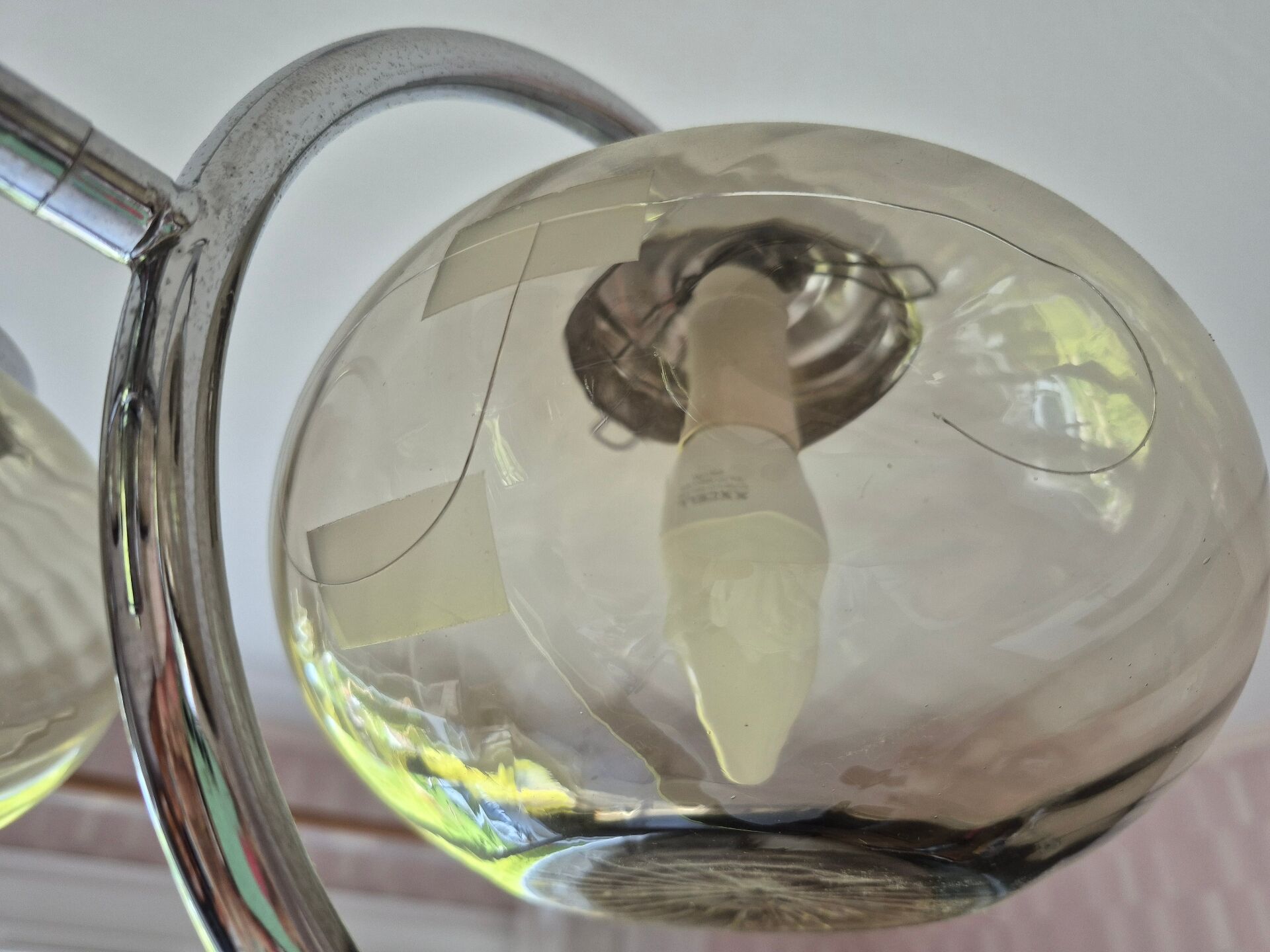 Chrome chandelier 1970
