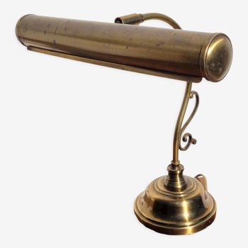 Lampe de bureau banquier piano laiton