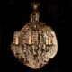 Lustre pampilles doré vintage