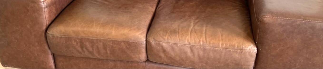 Vintage 2 seater leather sofa