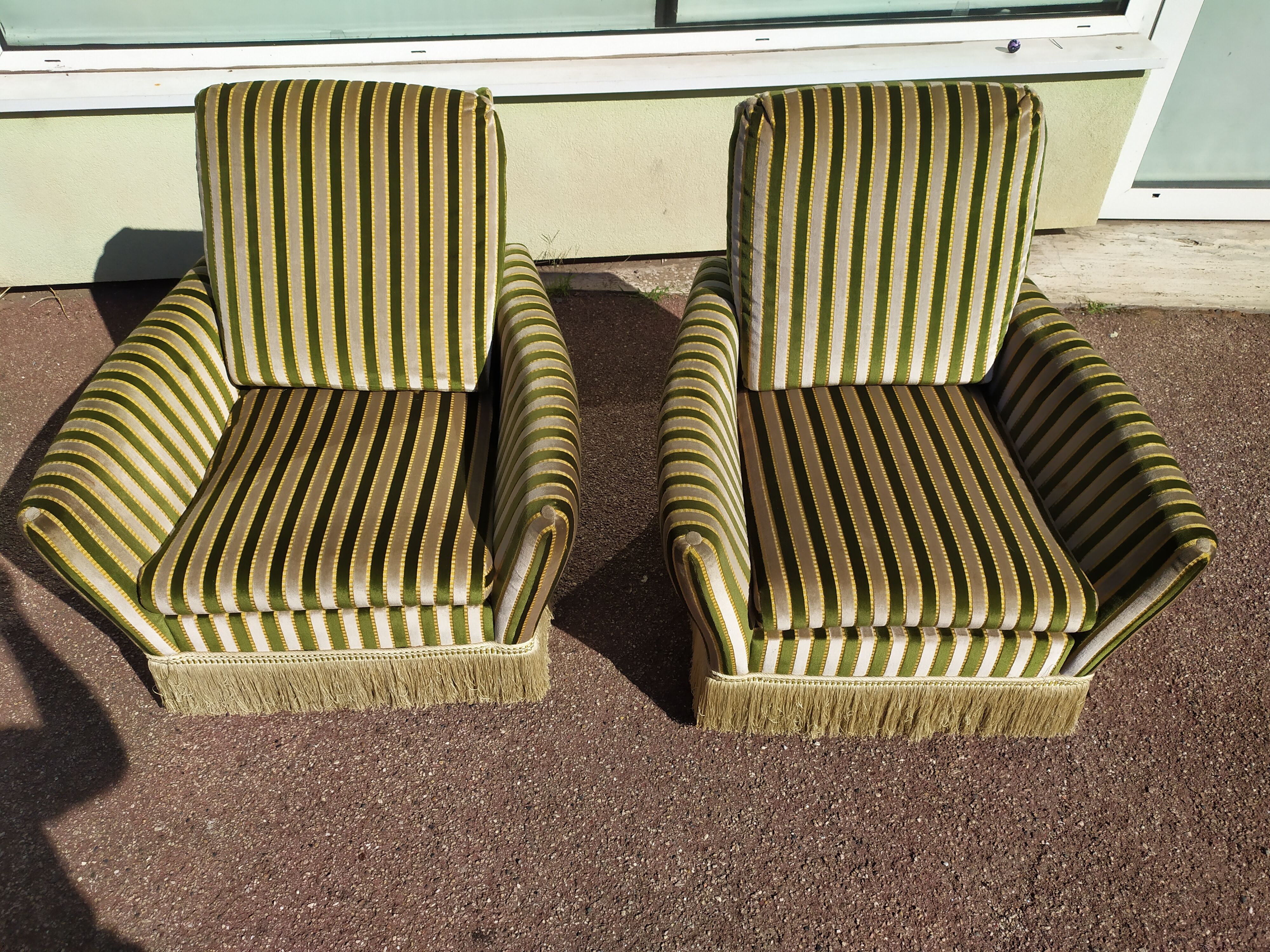 Lot de 2 fauteuils en velours