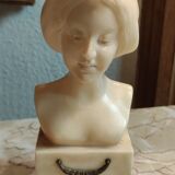 Bust of a woman in alabaster