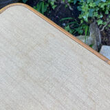 Vintage rattan magazine holder table