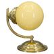 Czech Art Deco Brass and Champagne Glass Wall Light 1930s