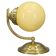 Czech Art Deco Brass and Champagne Glass Wall Light 1930s