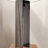 Hexagonal chrome column lamp from the 80s