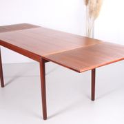 Danish teak draw-leaf dining table