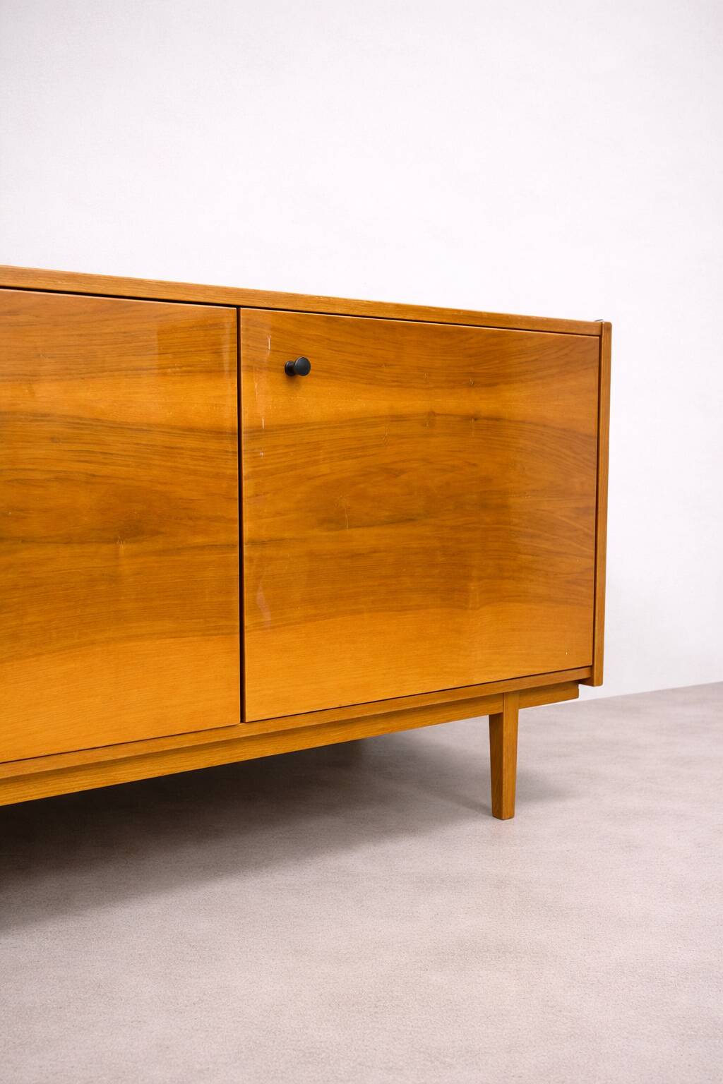 Mid-century modern Scandinavian style sideboard in warm wood veneer, 1960s–1970s
