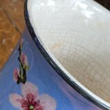 Ceramic vase, cherry blossom decoration, Pardi Vallauris