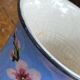 Ceramic vase, cherry blossom decoration, Pardi Vallauris
