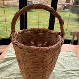 Old braid wicker basket