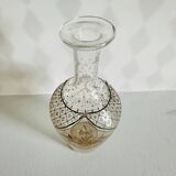Vase ancien en verre ciselé début 1900