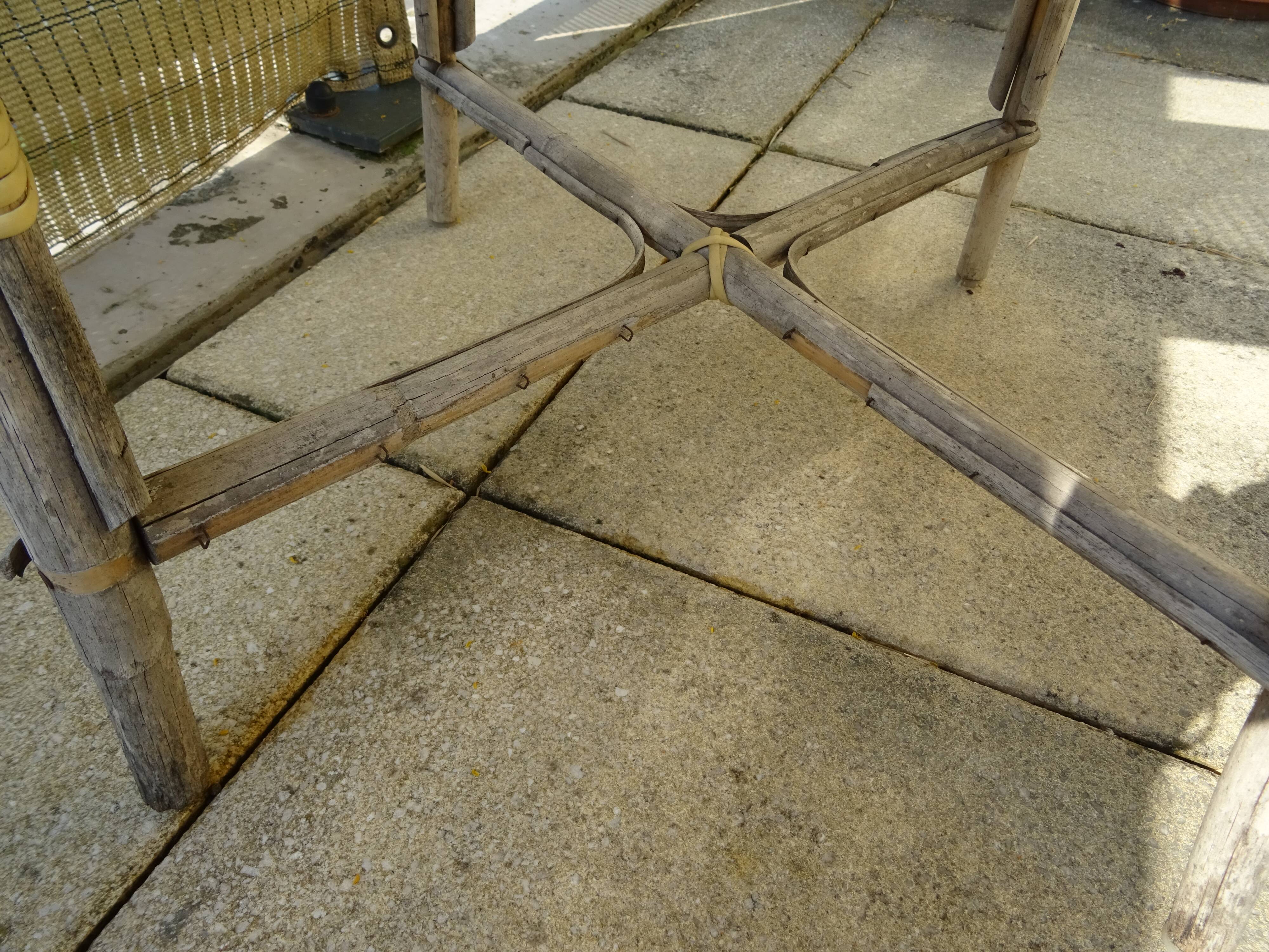 4 vintage bistrot de Paris rattan chairs