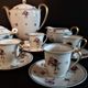 Porcelain coffee service of Limoges France era Art Deco