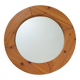 Scandinavian round mirror in solid pine