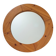 Scandinavian round mirror in solid pine